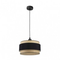 Distribuidor - Lâmpadas Diversas | Colgantes Moderno | COLGANTE KANDY 1XE27 NATURAL/NEGRO REGX40X40 CM Ref: 174294009